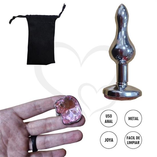 Plug anal con joya de hello kitty